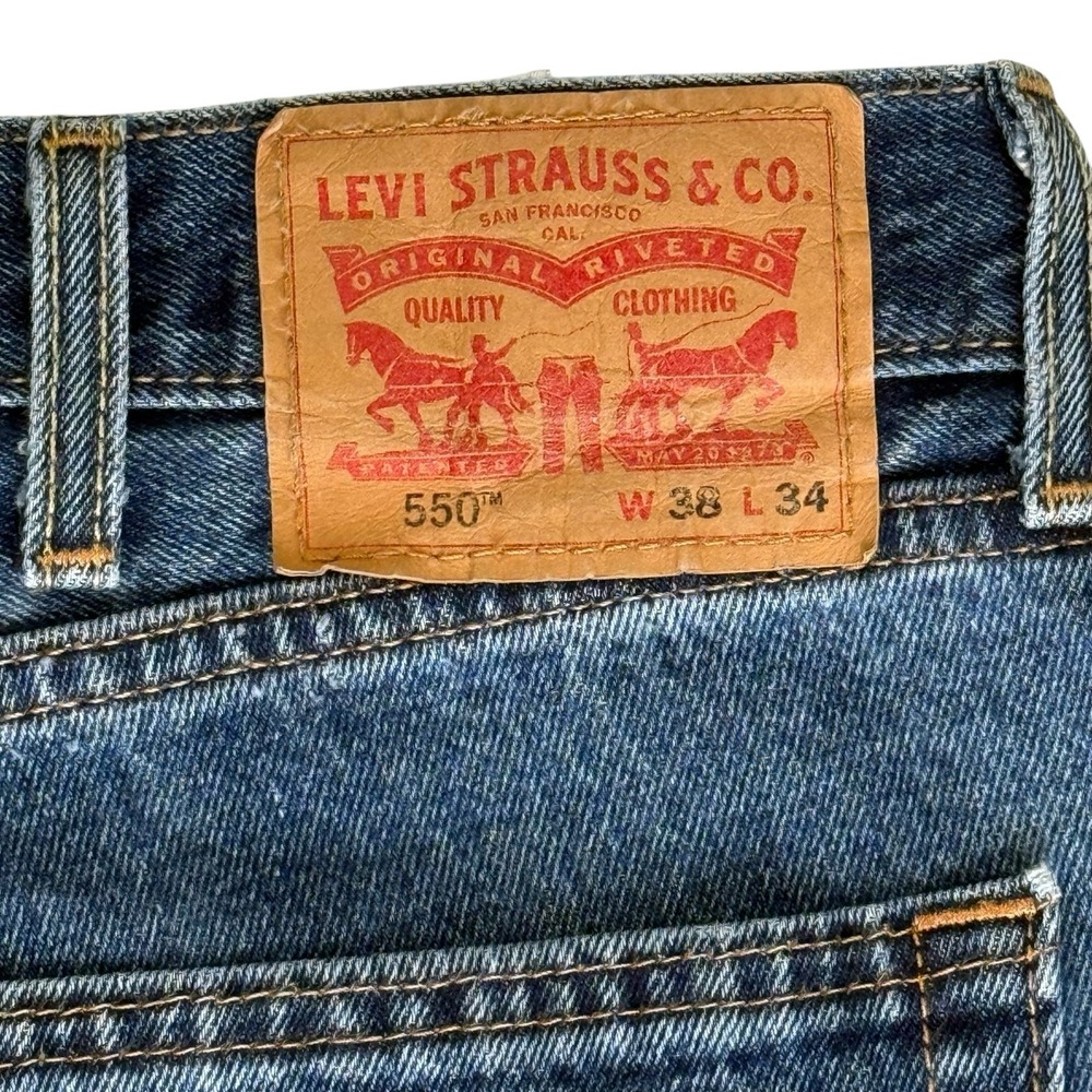 Levi's 550 Relaxed Fit Blue Jeans Men's 38 x 34 Blue Denim Normcore Dad Casual - Picture 7 of 12